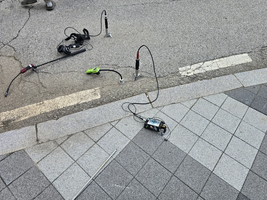 청음 장비로 누수 지점 탐지